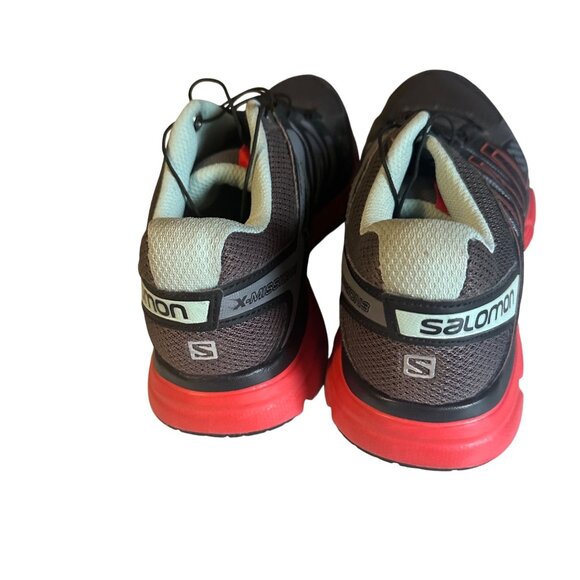 Salomon gray blue and red sneakers size 8 - Picture 6 of 9